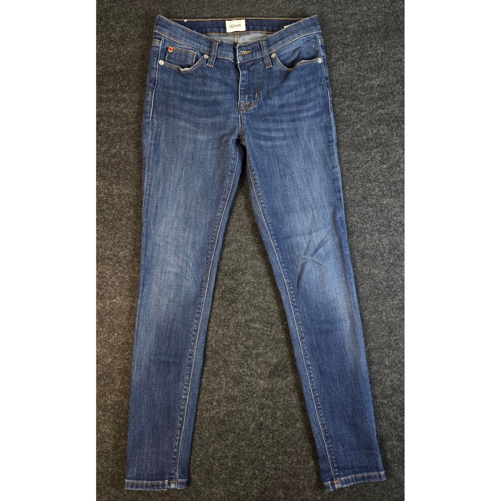 Hudson Krista Women's Blue Skinny Fit Ankle Jeans Mid Rise Denim Size 25